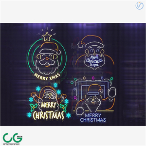 Modern Santa Neon Decorative Lights 3d model